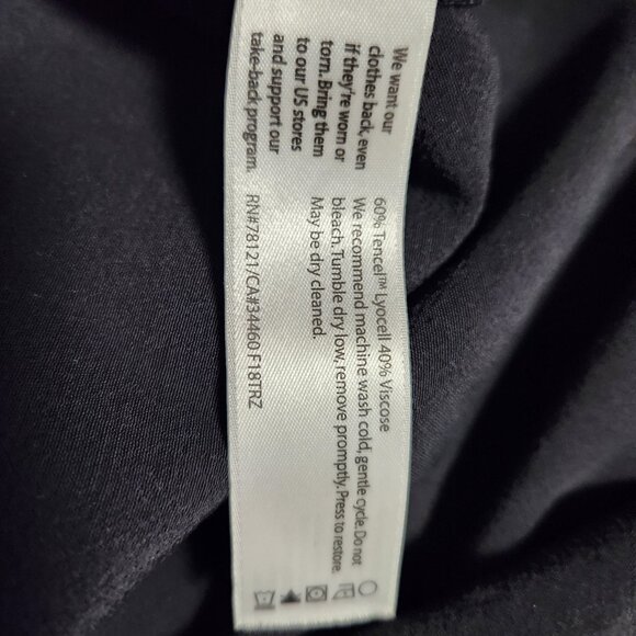 Eileen Fisher Morse Code Black Chic Tencel Blouse 12 - Picture 7 of 8